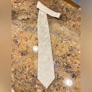 Ivory/Cream/White Paisley 60” Long Tie